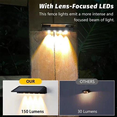 4pcs Solar Wall Light Outdoor Waterproof Solar Light Lighting Home Garden Courtyard Decoration Outdoor Sunlight Light